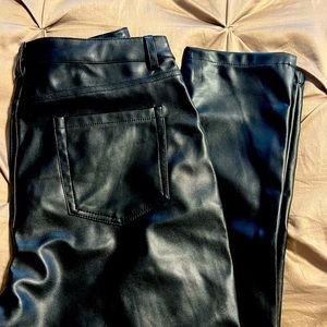 Black Faux leather pants